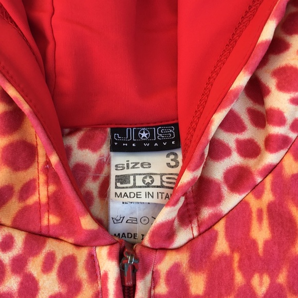 Super fun red-orange cheetah track jacket - Picture 2 of 6